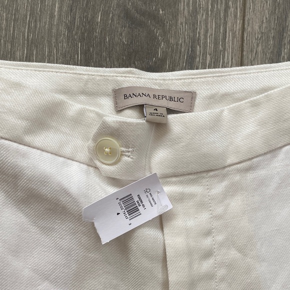 Banana Republic - NWT! Off-White 100% Cotton High Rise Cargo Pant - Size 4 - Picture 4 of 10